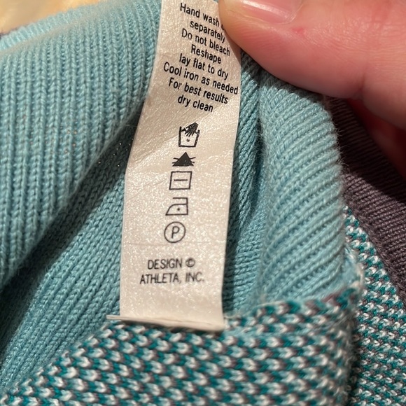 Aqua Green Half Zip Knit Sweater - Picture 11 of 11